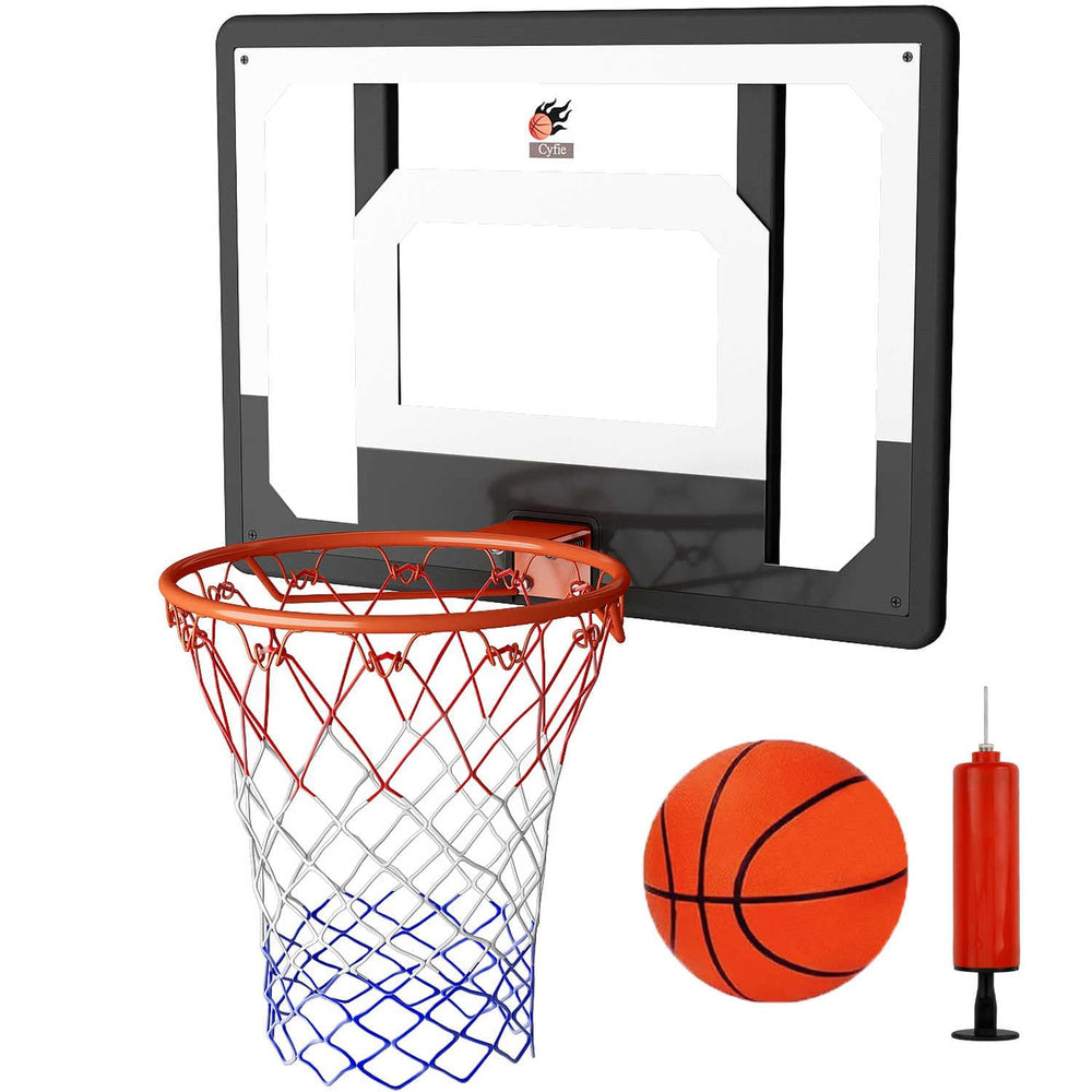 Cyfie backboard 32x23 close-up highlighting durable, shatterproof PC construction for long-lasting play.