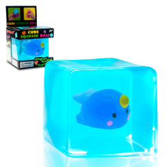 CYICTOY cube fidget with maltose filling and glow unicorn whale inside for tactile relief