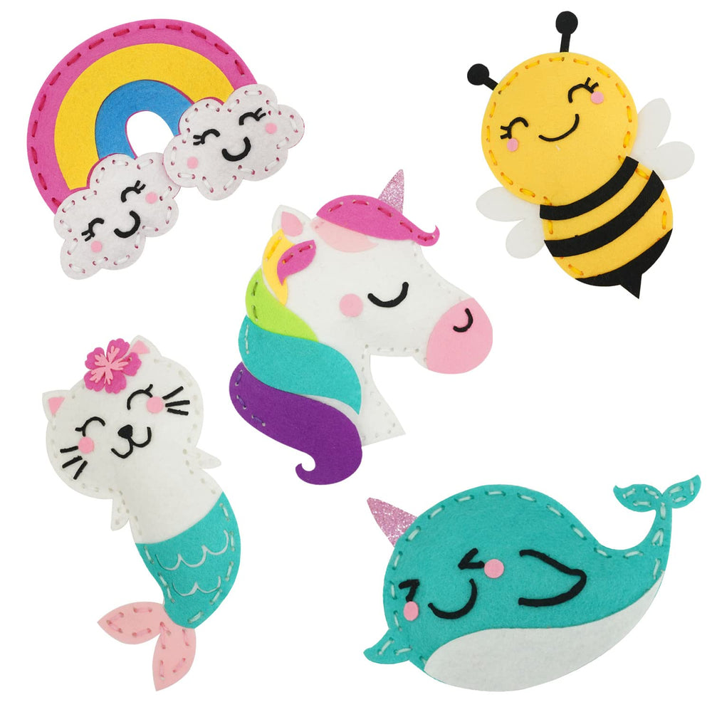 Cymbana Kids Sewing Kit unicorn project boosts creativity and fine motor skills.