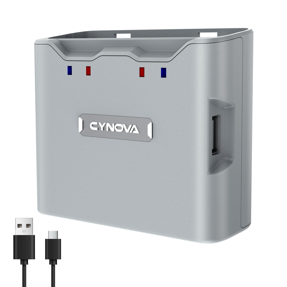 CYNOVA DJI Mini 4K Battery Charger front view, compact travel-ready hub.