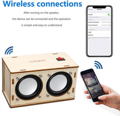 CYOEST dual-speaker system in action demonstrates stereo sound in a compact box.