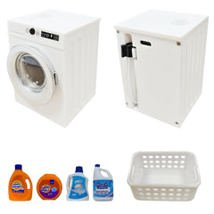 Cyraft detergent bottles set adds authentic laundry scene detail.