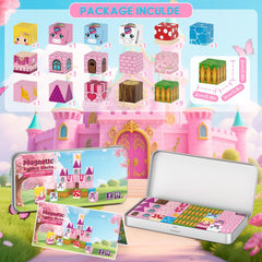 CZCUUDZ Mini Magnetic Blocks iron storage box keeps toys organized and portable.