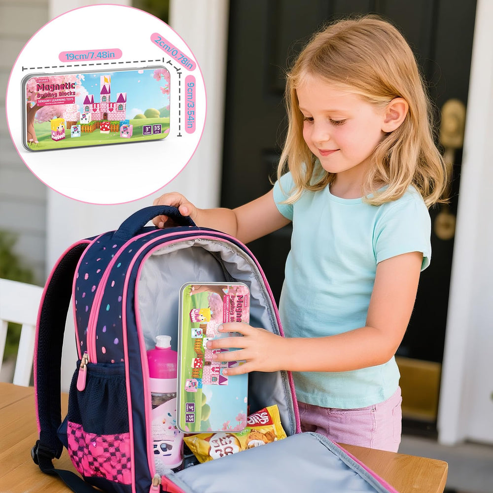 CZCUUDZ Mini Magnetic Blocks portable building kit supports family travel fun.