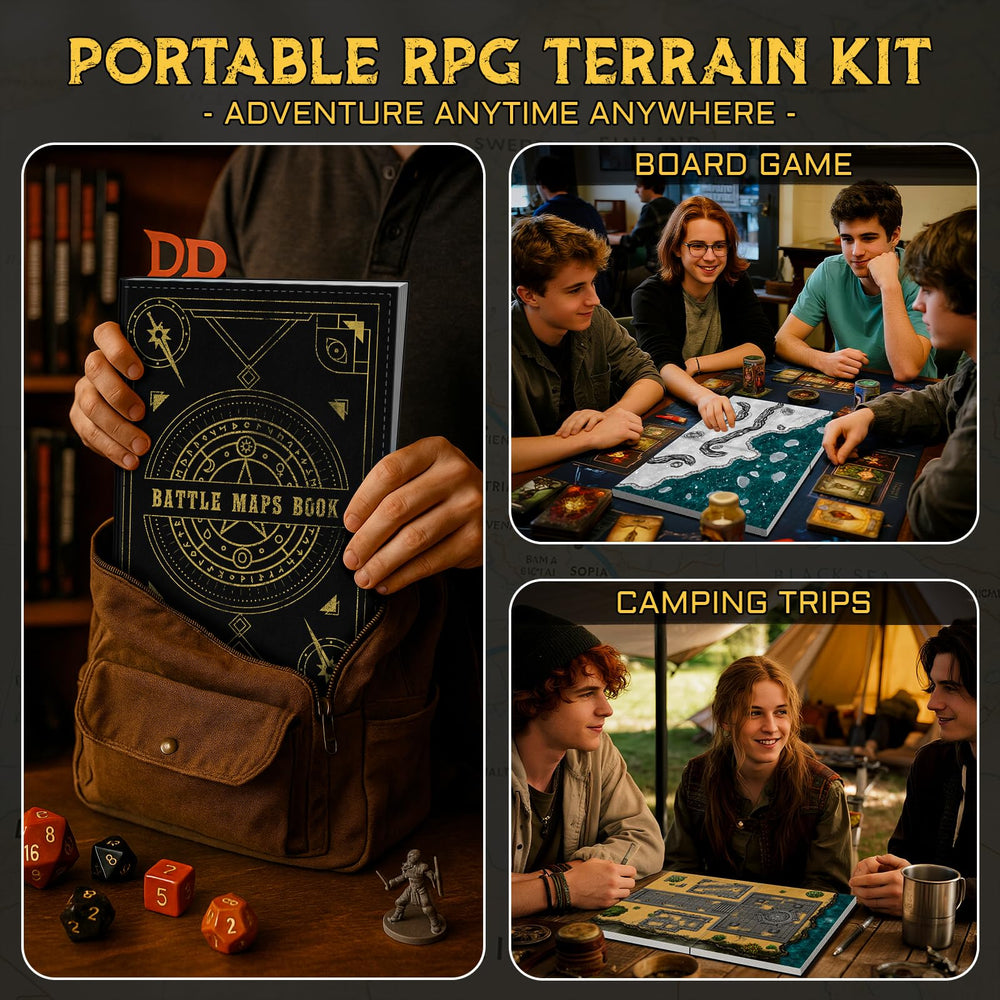 CZYY DND Battle Map Book compact 11x16 closed size for travel