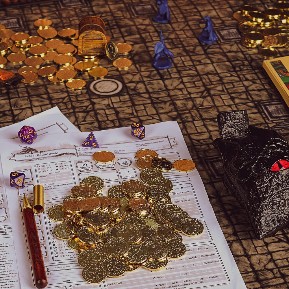 CZYY DND Fantasy Coins weight and gleam enhance cosplay props.
