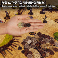 CZYY DND metal coins with antique finish and heavy-weight feel for realism