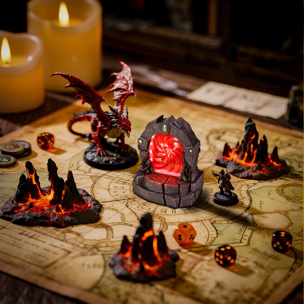CZYY glow portal mini fits standard 25–32 mm miniatures on maps.