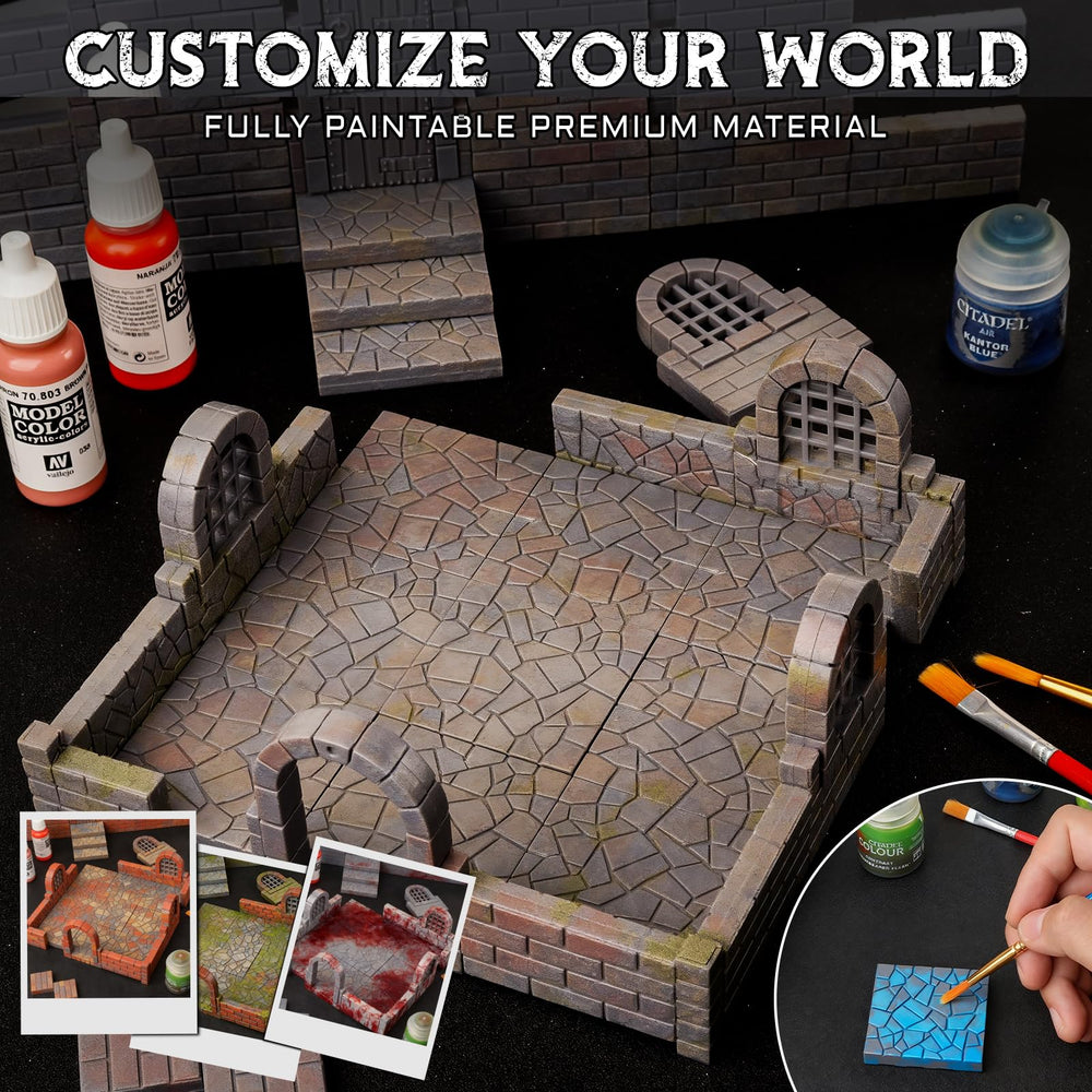 CZYY tiles compatible with 25–32mm miniatures for tabletop battles.