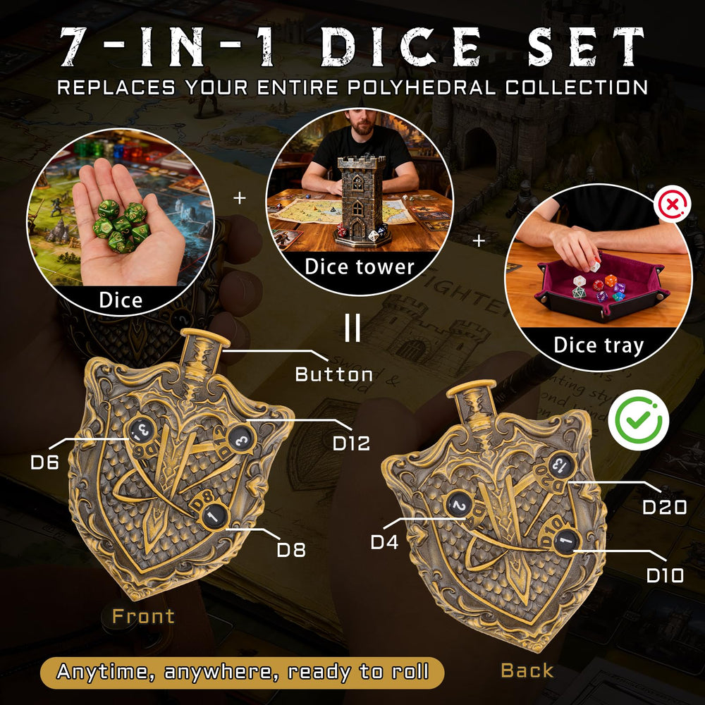 CZYY MinZerTRPG press-to-roll mechanism enables quick, fair spins during sessions.