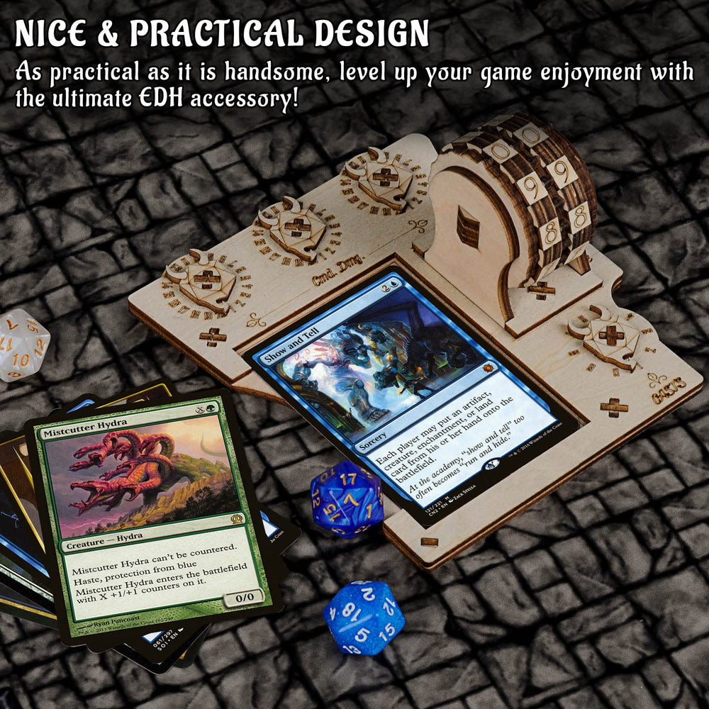 CZYY wooden commander EDH tray highlights a warm wood finish for tabletop setups.