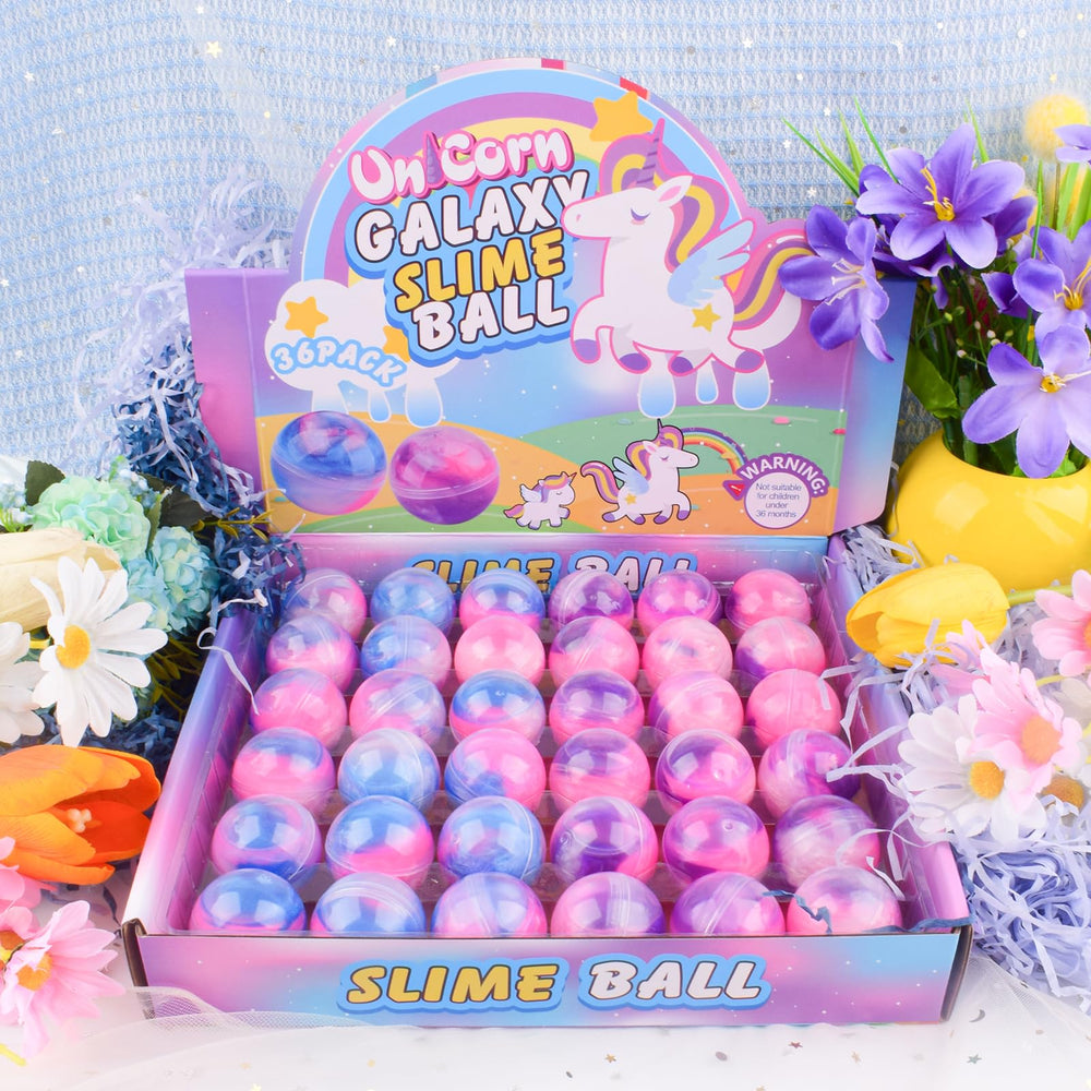 D'ALBA Unicorn Galaxy slime ball closeup texture - satisfying squish without mess