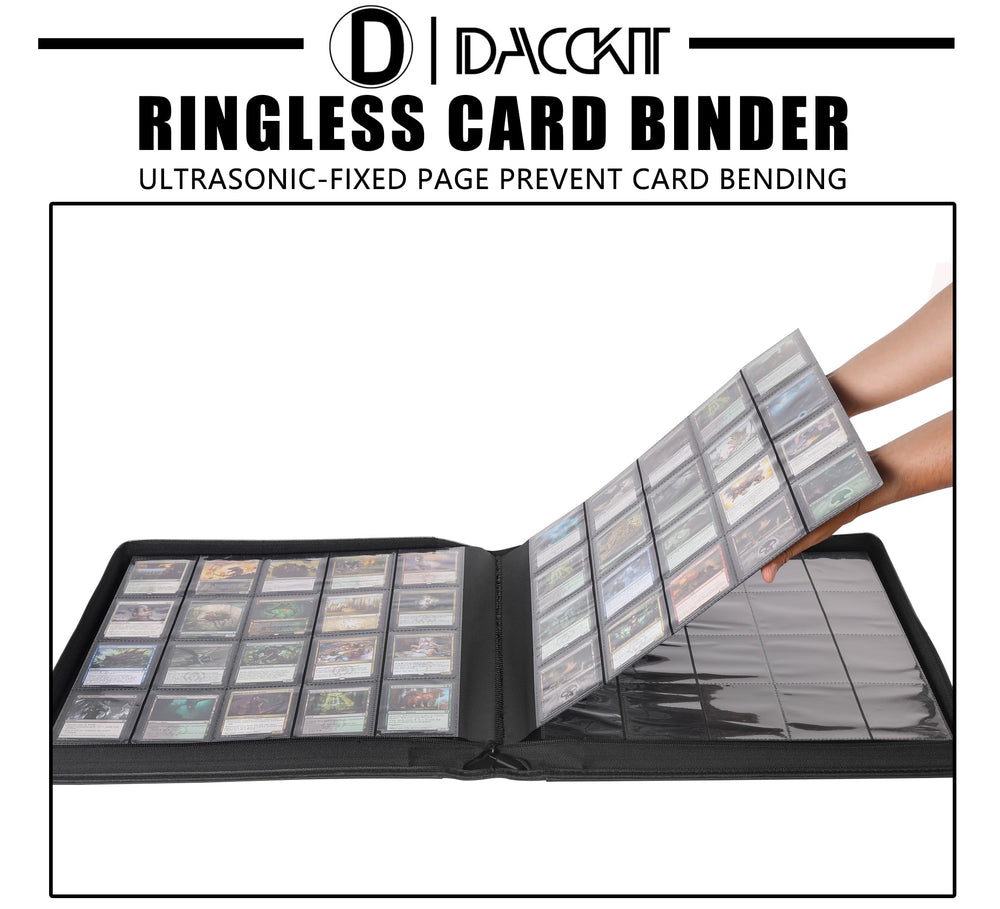 D DACCKIT ringless design protects cards from binding damage during handling.
