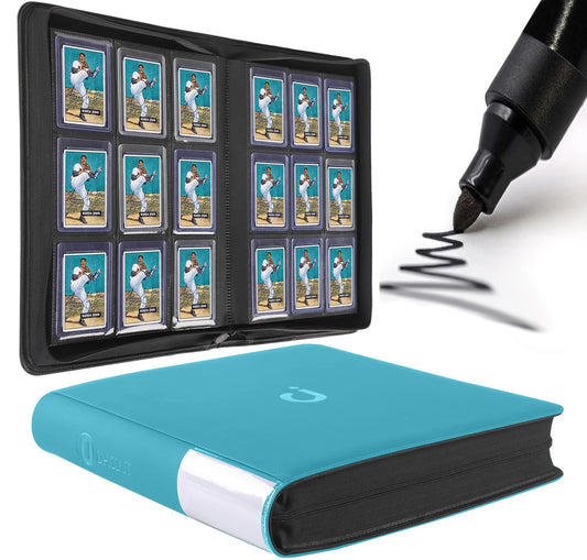 D DACCKIT toploader binder front cover showcases a durable turquoise exterior