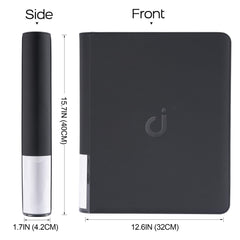 D DACCKIT Toploader Binder has rigid front and rear covers for durability.