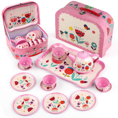 D-FantiX teapot pink for imaginative play and pretend tea time
