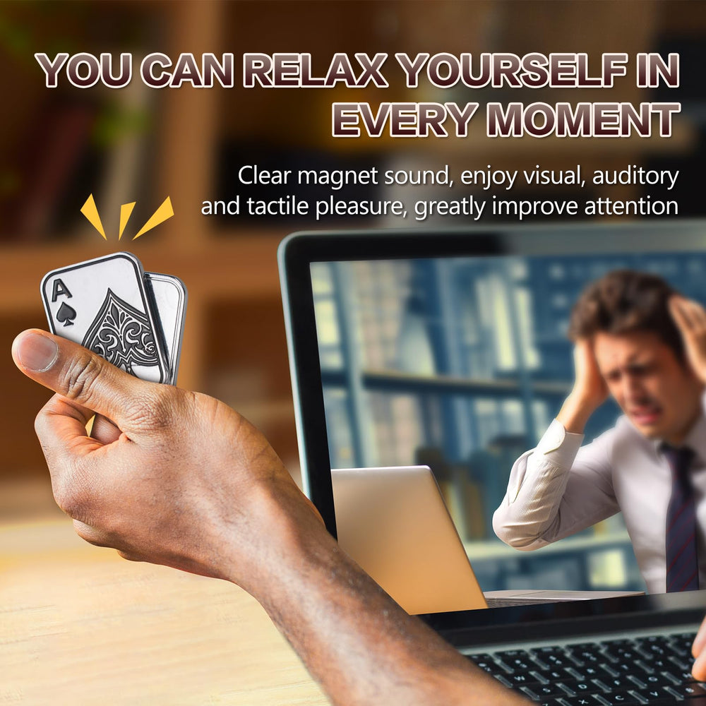 D.G.PLAYER poker fidget magnets detail highlights durable magnetic hold.