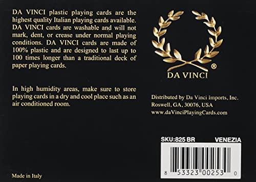 Da Vinci Venezia bridge-size cards prioritize comfortable handling during play.