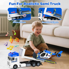 DADAPALS friction powered truck and helicopter in motion