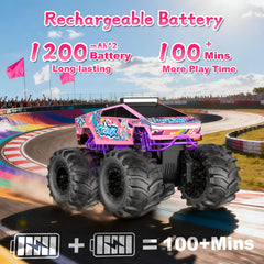 Dafotil pink all-terrain tires gripping grass and dirt