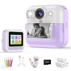 Dafotil Kids Instant Print Camera front view showing portable design for young creators.