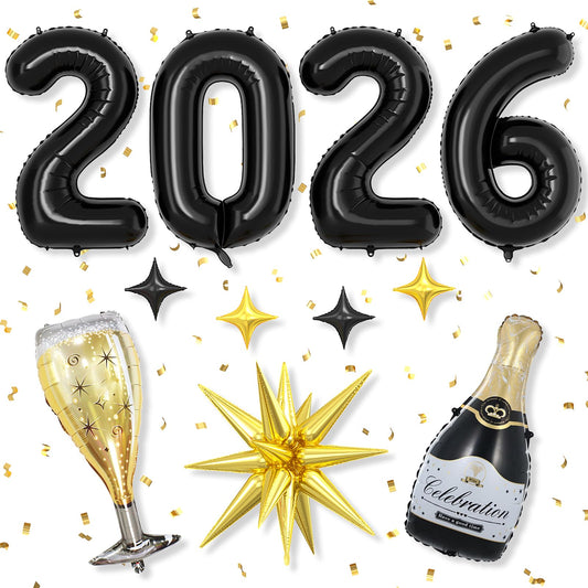 Dagelar 40in black 2026 balloon for bold New Year or graduation celebrations.