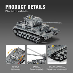 DAHONPA Panzer-IV tank instructions page supports guided build.
