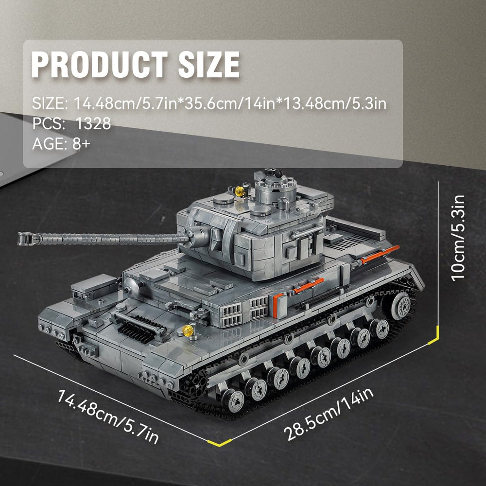 DAHONPA Panzer-IV tank figures included for storytelling play.