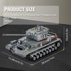 DAHONPA Panzer-IV tank figures included for storytelling play.