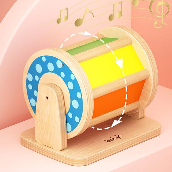 Dailyfunn durable spinning drum tummy time with a smooth surface for lasting play.