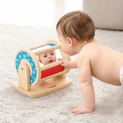 Dailyfunn safe materials spinning drum tummy time uses BPA-free, non-toxic finishes.
