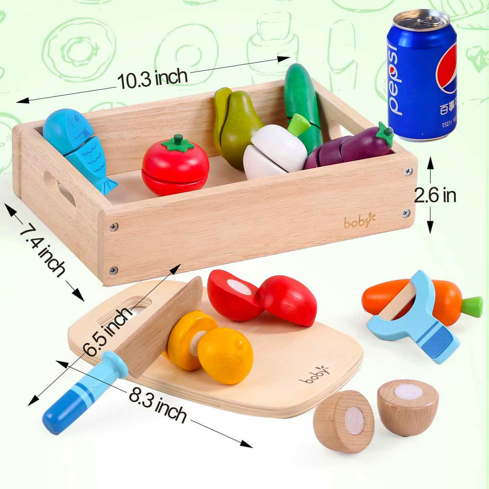 Dailyfunn wooden pretend food potato; chunky form eases handling and stacking