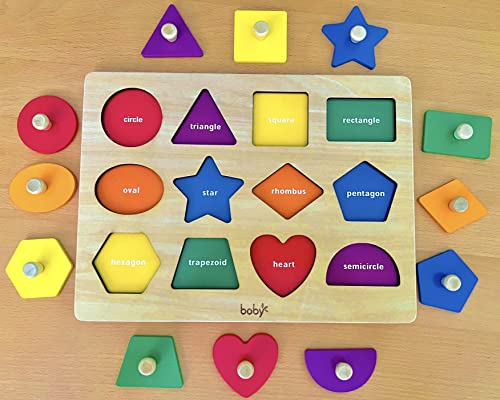 Dailyfunn wooden puzzle knob-baby promotes safe grasping and fine motor development.