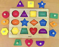 Dailyfunn wooden puzzle knob-baby promotes safe grasping and fine motor development.