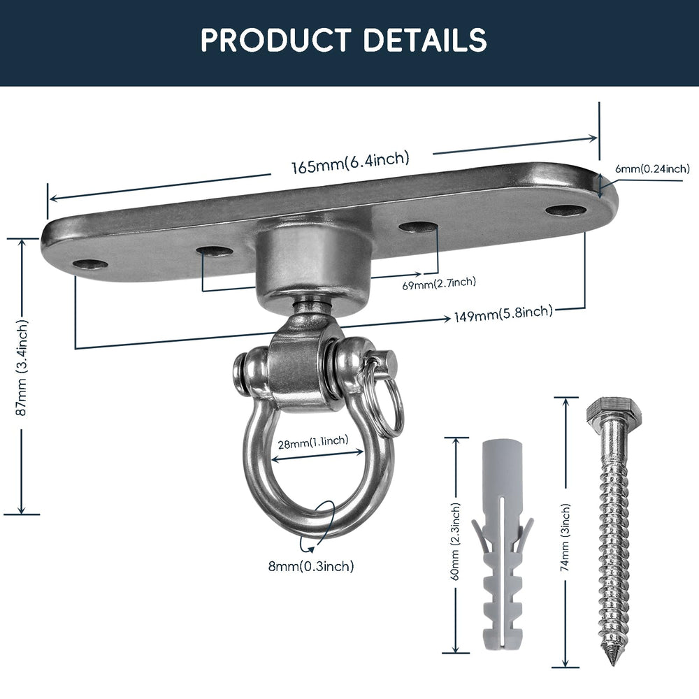 Dakzhou internal bearings enable smooth 380-degree rotation for flexible suspension.