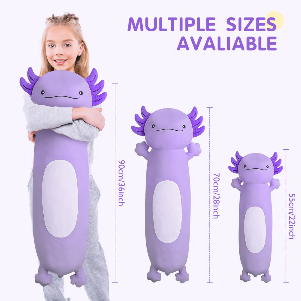 Dalmao axolotl plush with stitched detail showing durability and softness