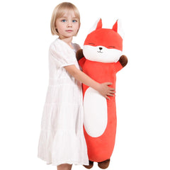Dalmao orange fox packaging-ready pillow that travels well.
