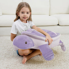 Dalmao 28-inch sea turtle plush close-up, soft fabric texture.