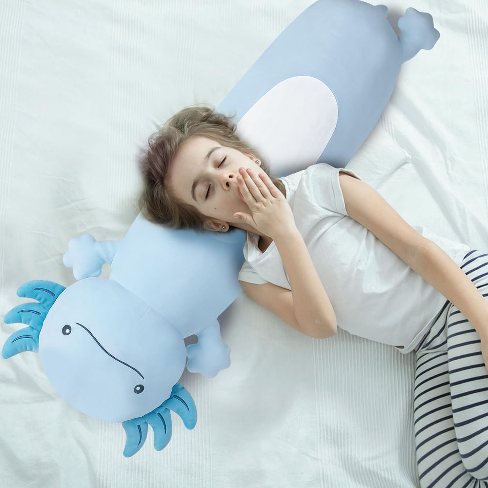 Dalmao Valentine gift blue axolotl plush ideal for loved ones.