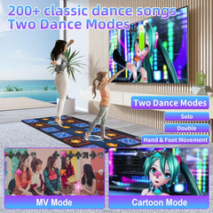Damcoola Dance Mat with 200 preloaded tracks for instant, engaging sessions.