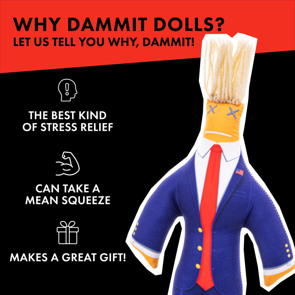 Dammit Doll 47 ready for slam action to unleash frustration safely.