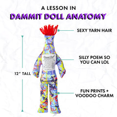 Dammit Doll slam-it-dammit stance endures blocks and chaos with bounce-back.