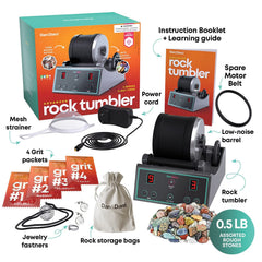 Dan&Darci Advanced Rock Tumbler side panel with controls for precise tumbling.