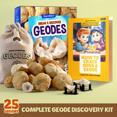 Dan&Darci Break Your Own Geodes geode collection with varied sizes for exploration.