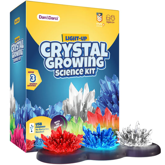 Dan&Darci crystal growing kit on display for family science time