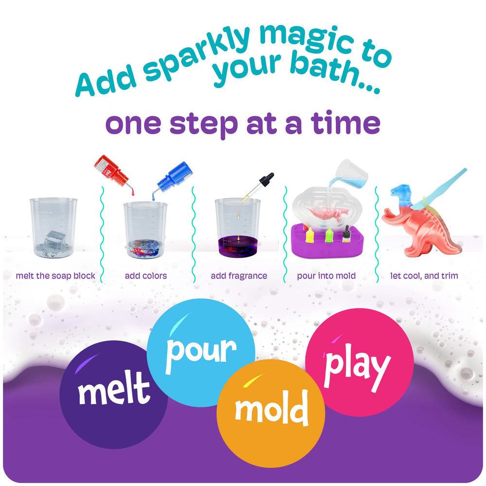 Dan&Darci glitter adds sparkle to dinosaur soaps
