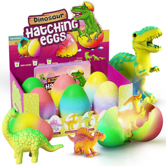 Dan&Darci dinosaur hatching egg, colorful display for imaginative play