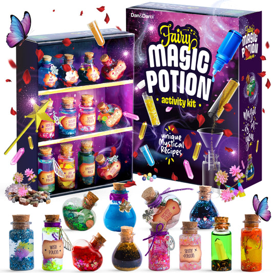 Dan&Darci Fairy Magic Potion Kit ingredients spread inspires imaginative play