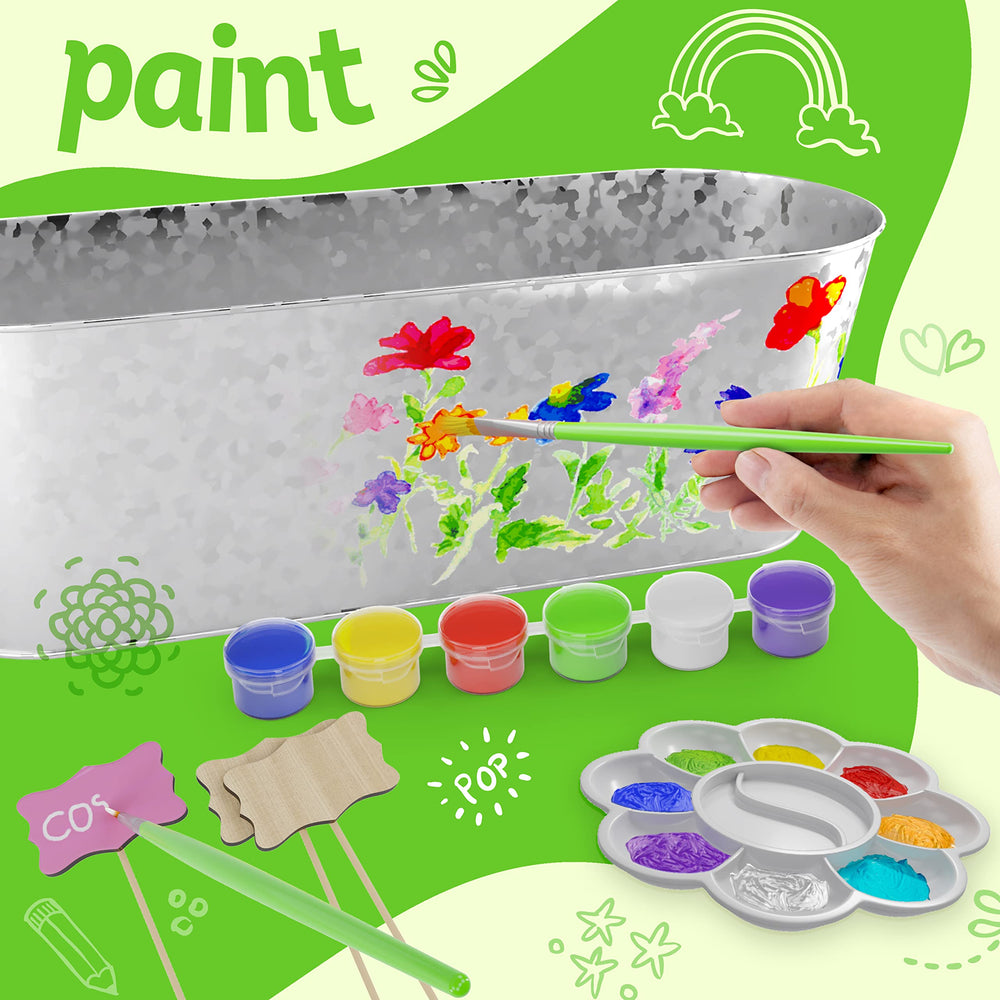 Dan&Darci paintbrushes and palette ready for artsy plant markers.