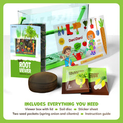 Dan&Darci root-viewer cilantro seeds add fresh greens to kitchen science.
